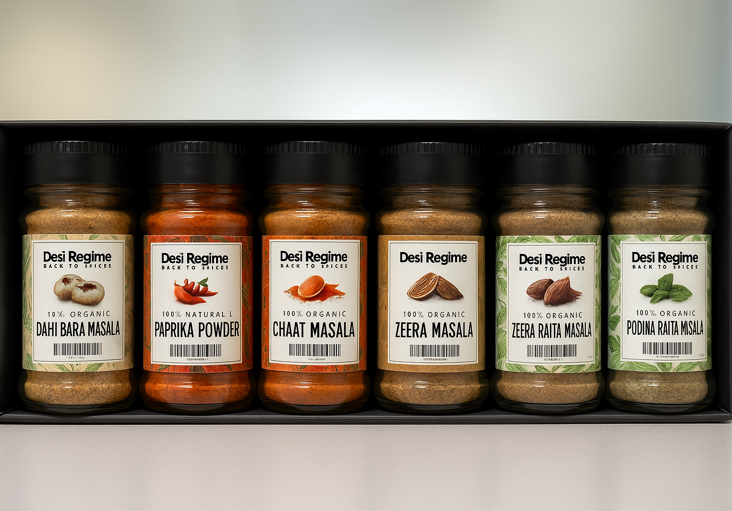 Desi Regime Flavor Kit – Box of 6 Spices